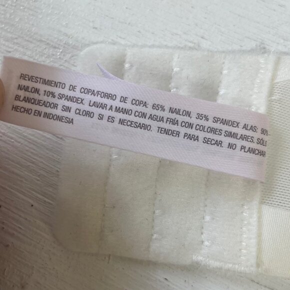 Auden Unlined Underwire Bra 38DDD Cream New Demi Coverage Adjustable - Picture 11 of 13